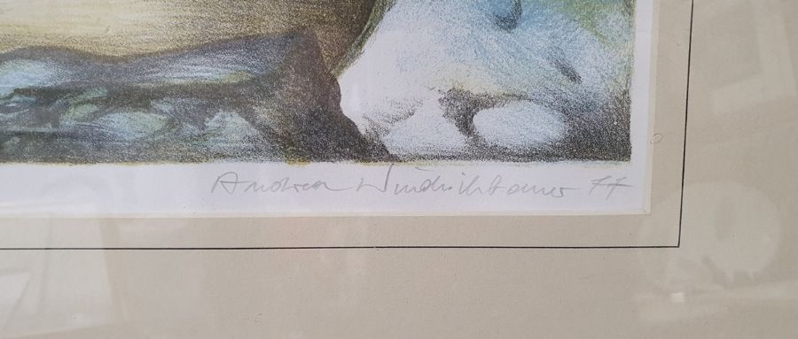 After Andrea Windischbauer (b.1942) Limited edition colour print Coastal landscape depicting ancient - Image 7 of 8