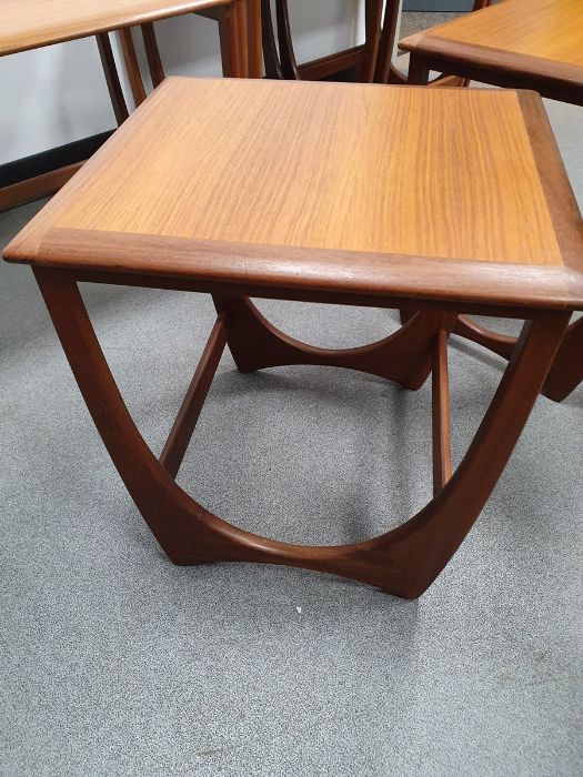 Mid 20th century G-Plan 'Astro' teak coffee table with two nesting tables, 50cm x 99cm x 50cm - Image 13 of 19