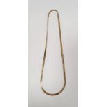 9ct gold flat chain-link necklace, 6.5g approx. Condition Reportsome light surface marks, what