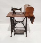 Royal Ruby sewing machine on treadle base, marked 576964