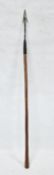 Spear with iron head and wooden shaft