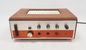 Rogers Ravensbourne vintage 1960's hifi stereo amplifier with teak case and two tone fascia,