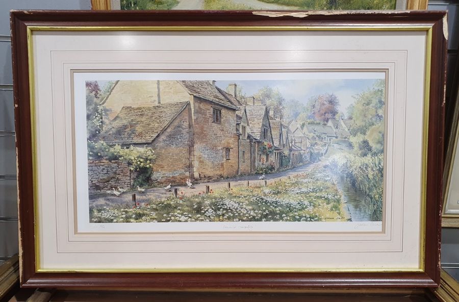 J E Halliday - 20th century Oil on board Rural landscape with dwellings, signed and dated 1983 lower - Image 7 of 10