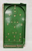 Vintage wooden bagatelle board, green painted
