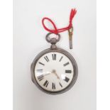 Victorian silver-cased pocket watch