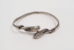 Borge Malling Jensen Danish silver fish bangle