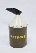 Vintage tin marked 'Petrole' in yellow writing