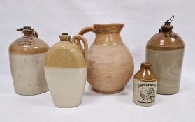 Stoneware bottles and jugs to include one marked 'T H Witchell Brewer & Spirit Merchant, Tetbury',