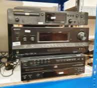 Marantz CD player, model no.CD7300, a Sony digital audio/video control centre, model no.STR-DH810, a