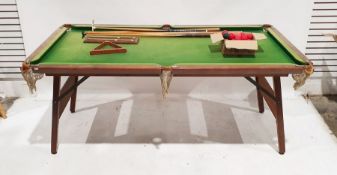 Embassy World Champion snooker table by Power Glide, 6ft x 3ft to include cues, scoring board,