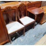 20th century occasional table and a pair of early 20th century Georgian style dining chairs (3)