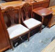 20th century occasional table and a pair of early 20th century Georgian style dining chairs (3)