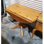 Modern drop leaf pine kitchen table