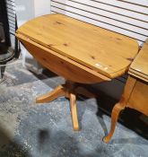 Modern drop leaf pine kitchen table