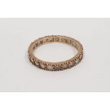 Gold and white stone full eternity ring