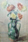 H M Slade Watercolour Still life study of flowers in vase, signed and dated 1916 lower right, 50cm x