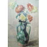 H M Slade Watercolour Still life study of flowers in vase, signed and dated 1916 lower right, 50cm x