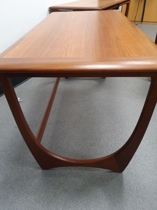 Mid 20th century G-Plan 'Astro' teak coffee table with two nesting tables, 50cm x 99cm x 50cm - Image 16 of 19