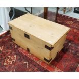 Vintage pine trunk of rectangular form