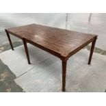 Alexander King Studios santos rosewood and sycamore inlaid classically inspired dining table,
