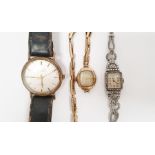 A 9ct gold Rotary wristwatch on chain (clasp broken), an Ormo ladies wristwatch and a gentleman's