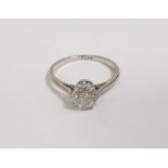 Platinum and solitaire diamond ring, the stone approx. 0.8ct Condition ReportSeveral black spots/