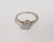 Platinum and solitaire diamond ring, the stone approx. 0.8ct Condition ReportSeveral black spots/