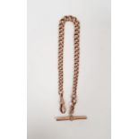 9ct gold albert watch chain, 26.5g, approx. Condition ReportLight surface scratches, accretions.