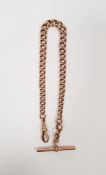 9ct gold albert watch chain, 26.5g, approx. Condition ReportLight surface scratches, accretions.