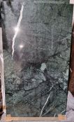 Four green marble table/counter tops and further marble tops (8) Condition ReportFour large pieces -