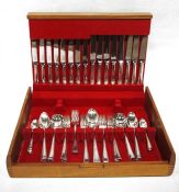 Canteen of cutlery by James Ryals Condition ReportForks and spoons are EPNS.  Knife blades are