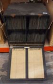Boxed library set of 78's (mainly classical) in substantial 'R.V.W. record cabinette'