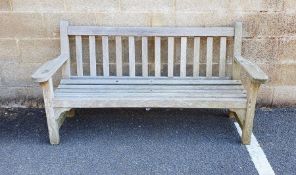 Two seat wooden garden bench