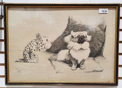 After Cecil Aldin Print "Pekinese" , together with After Cecil Aldin Print "Pekinese", together with