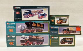 Six Boxed Corgi Classics Eddie Stobart diecast models to include 19801 Bedford S Type with Flat