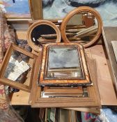 Quantity of wooden framed mirrors and picture frames (11)