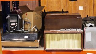 Vintage Philips 'Magicbox' hi-z record player, a Garrard SP25 MKIV record player, a Linsar 24