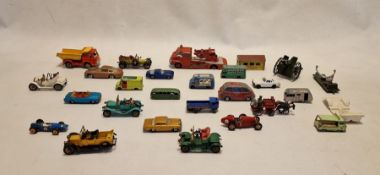 Collection of play worn Matchbox, Spot-On, Diecast model cars to include Dinky Supertoys 956