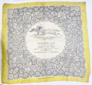 Ladies silk scarf commemorating the victory of H.H.MAHARAJH of RAJAPIPLA Windsor Lad, winner of