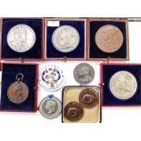 Quantity of Royal Coronation souvenir badges, medals, souvenir medallions etc. (2 boxes)