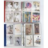 Quantity of early 20th century glamour postcards (2 albums) Condition ReportContaining over three