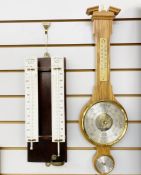 A modern barometer and a J.H. Steward, 26 Strand London, wet/dry thermometer (2)