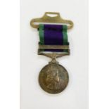 Elizabeth II General Service medal with South Arabia clasp named to 'G4174101. FS. C. O. Davies. R.