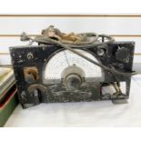 WWII R1155 Royal Air Force radio receiver with headphones. The receiver was used on Lancaster,