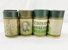 A quantity of four minute Edison amberol record cylinders (1 box)