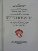 Gregynog Press -  Davies Richard  " An Account of the... Travels of... Richard Davies', dated