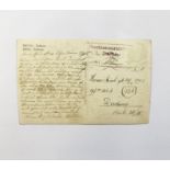 Czech postcard sent to Dachau concentration camp dated 1944, addressed to Karl Horais, Dachau