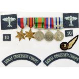 WWII medal group with Royal Observer Corps medal with long service bar, named to 'Chief Observer K.