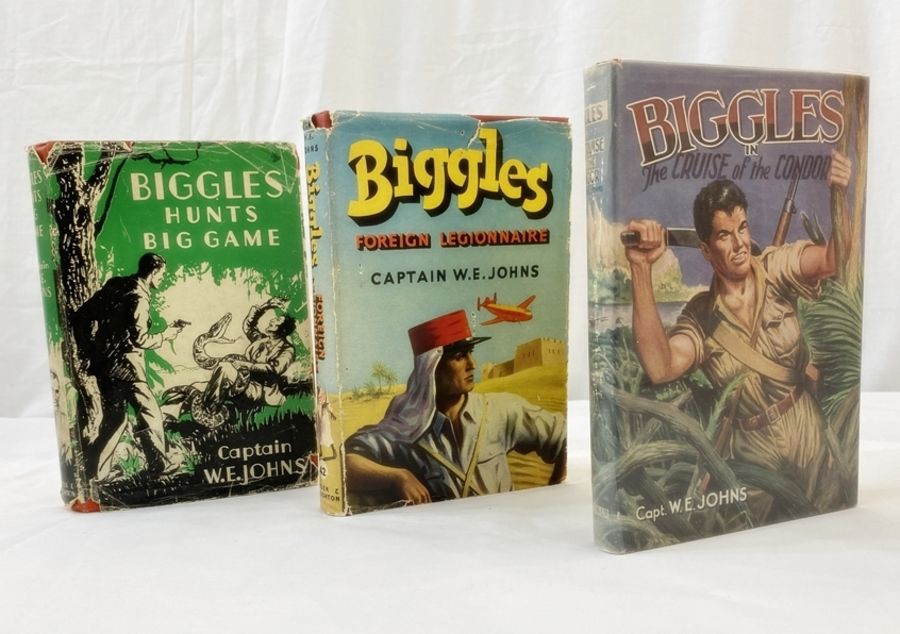 Johns, W. E. Quantity of Biggles to include 1948 Hodder & Stoughton ‘Biggles Hunts Big Game’ in - Image 2 of 7