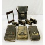 Kodak camera 'Ensignette' no.28464 1907, photo rounds of the year 1933, 36 and 42, Ilford Manual